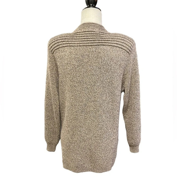 Simply Natural Linda Ebel Cape Alpaca Blend Cardigan OS MELANGE TAN - Picture 10 of 12